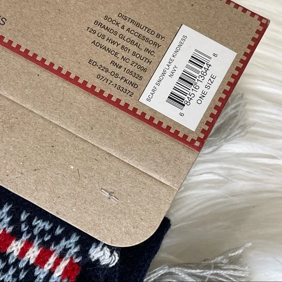 SCARF SET NEW 🌟 KINDNESS SCARF AND HAT SET ELLEN red blue white Woven knit 2pc - Picture 9 of 10